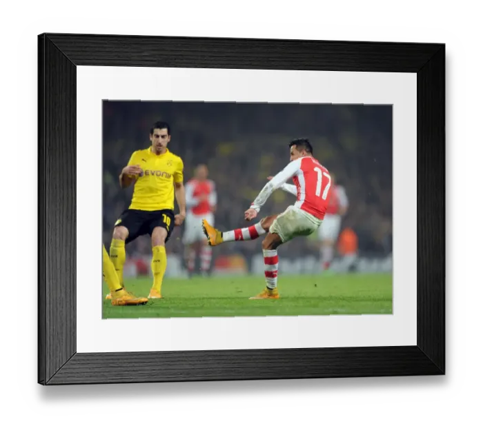 Framed Print : Alexis Sanchez Scores Second Goal: Arsenal FC vs Borussia Dortmund, UEFA Champions League, 2014 Framed Print : Alexis Sanchez Scores Second Goal: Arsenal FC vs Borussia Dortmund, UEFA Champions League, 2014