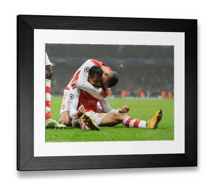 Framed Print : Alexis Sanchez's Brace: Arsenal's Victory Over Borussia Dortmund in the 2014-15 Champions League