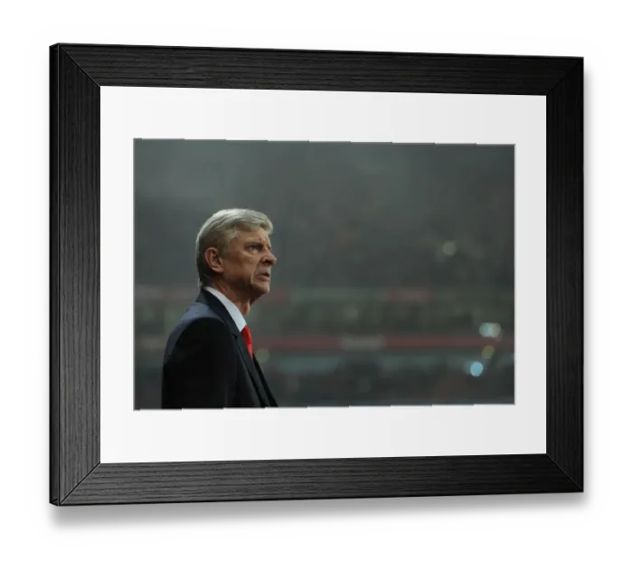 Framed Print : Arsene Wenger Leads Arsenal in UEFA Champions League Clash Against Borussia Dortmund (2014) Framed Print : Arsene Wenger Leads Arsenal in UEFA Champions League Clash Against Borussia Dortmund (2014)
