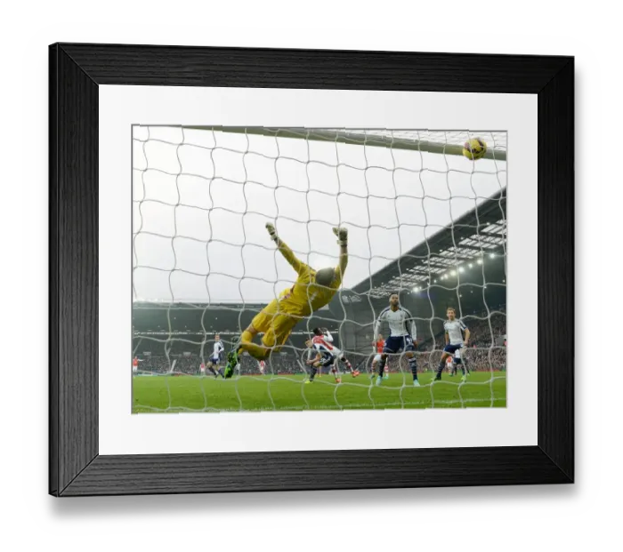 Framed Print : Danny Welbeck Scores Against Ben Foster: West Bromwich Albion vs. Arsenal (2014 / 15)