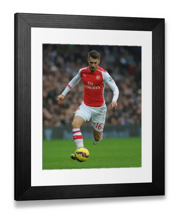 Framed Print : Aaron Ramsey in Action: West Bromwich Albion vs. Arsenal, Premier League 2014 / 15