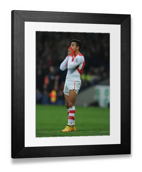 Framed Print : Alexis Sanchez in Action: Arsenal vs. West Bromwich Albion, Premier League 2014 / 15