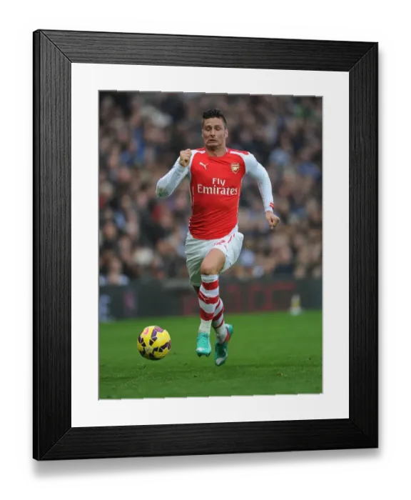 Framed Print : Olivier Giroud in Action: Arsenal vs. West Bromwich Albion, Premier League 2014 / 15