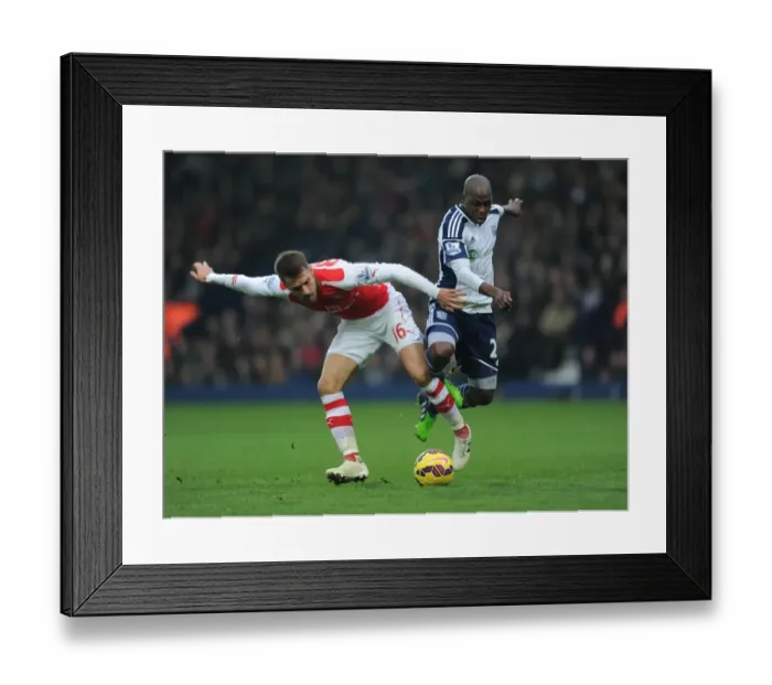 Framed Print : Clash of the Midfield: Ramsey vs. Mulumbu - Football Intensity