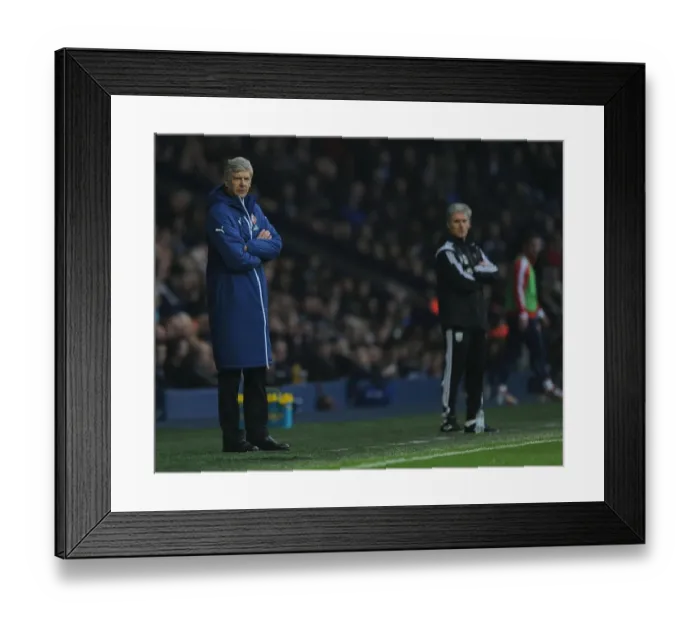 Framed Print : Arsene Wenger at West Bromwich Albion: Arsenal vs. Premier League 2014 / 15