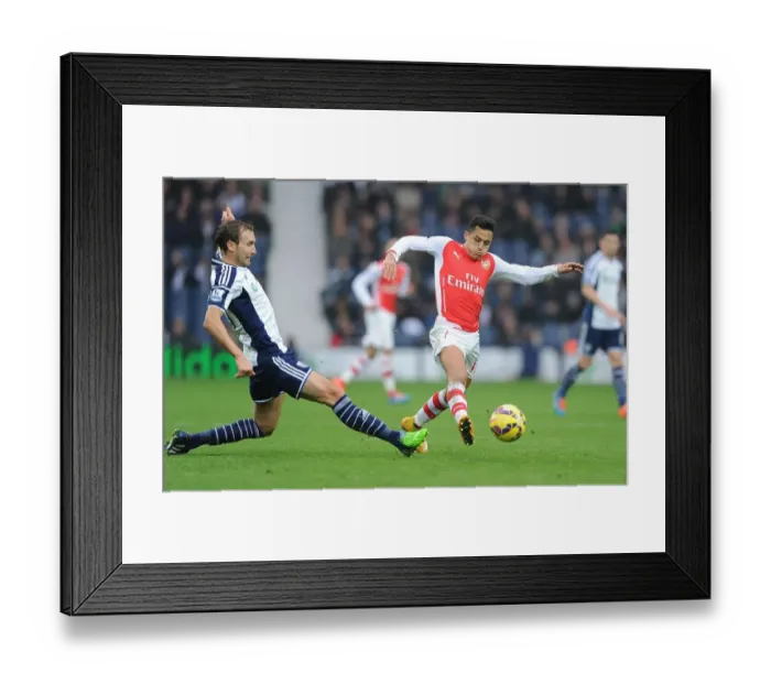 Framed Print : Clash at The Hawthorns: Alexis Sanchez vs. Craig Dawson