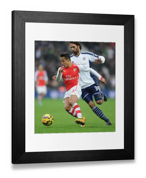Framed Print : Clash at The Hawthorns: Sanchez vs. Samaras in Premier League Battle