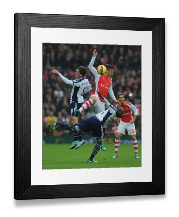 Framed Print : Clash at The Hawthorns: Giroud Faces Off Against Gardner and Mulumbu (West Bromwich Albion vs Arsenal, 2014 / 15) Framed Print : Clash at The Hawthorns: Giroud Faces Off Against Gardner and Mulumbu (West Bromwich Albion vs Arsenal, 2014 / 15)