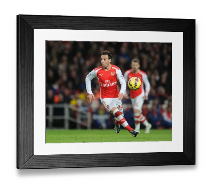 Framed Print : Santi Cazorla in Action: Arsenal vs Southampton, Premier League 2014-15