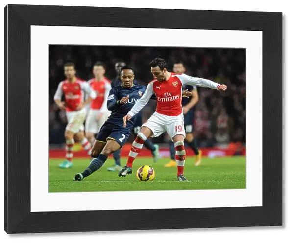 Santi Cazorla (Arsenal) Nathaniel Clyne (Southampton). Arsenal 1: 0 Southampton. Barclays