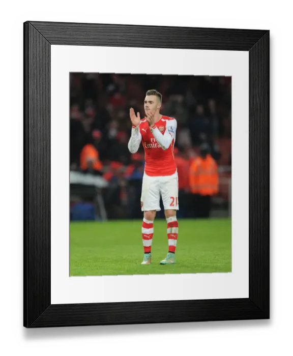 Framed Print : Calum Chambers (Arsenal) claps the Southampton fans after the match. Arsenal 1: 0 Southampton Framed Print : Calum Chambers (Arsenal) claps the Southampton fans after the match. Arsenal 1: 0 Southampton