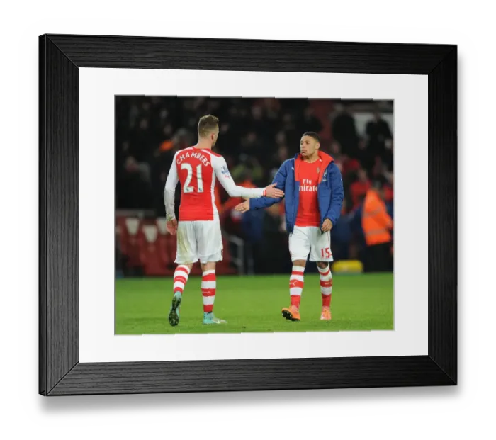 Framed Print : Arsenal Duo Chambers and Oxlade-Chamberlain: Post-Match Emotion (Arsenal v Southampton, 2014-15) Framed Print : Arsenal Duo Chambers and Oxlade-Chamberlain: Post-Match Emotion (Arsenal v Southampton, 2014-15)