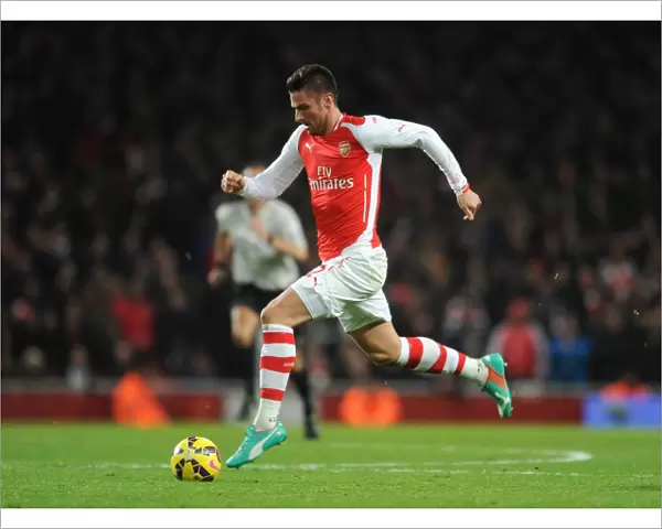 Olivier Giroud (Arsenal). Arsenal 1: 0 Southampton. Barclays Premier League. Emirates Stadium