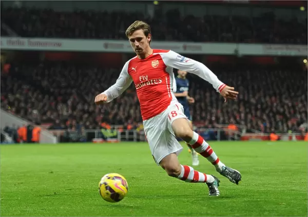 Nacho Monreal (Arsenal). Arsenal 1: 0 Southampton. Barclays Premier League. Emirates Stadium