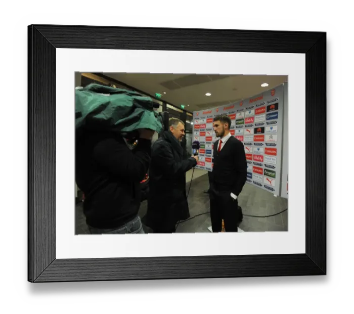 Framed Print : Aaron Ramsey: Arsenal Star's Pre-Match Interview Ahead of Arsenal vs Southampton (2014-15) Framed Print : Aaron Ramsey: Arsenal Star's Pre-Match Interview Ahead of Arsenal vs Southampton (2014-15)