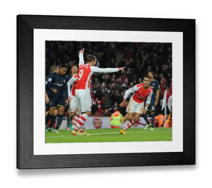 Framed Print : Unforgettable Connection: Sanchez and Podolski's Goal Celebration (Arsenal, 2014-15) Framed Print : Unforgettable Connection: Sanchez and Podolski's Goal Celebration (Arsenal, 2014-15)