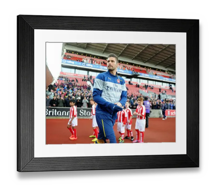 Framed Print : Olivier Giroud's Premier League Warm-Up: Arsenal vs Stoke City (2014-15) Framed Print : Olivier Giroud's Premier League Warm-Up: Arsenal vs Stoke City (2014-15)