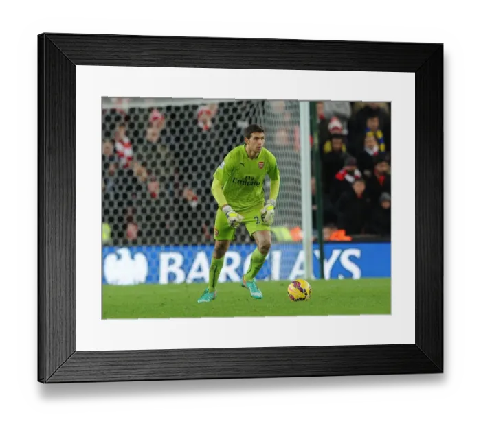 Framed Print : Emiliano Martinez: Arsenal Goalkeeper in Action at Stoke City (2014-15)