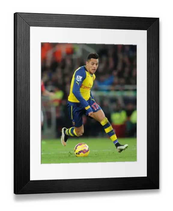 Framed Print : Alexis Sanchez in Action: Stoke City vs Arsenal, Premier League 2014-15 Framed Print : Alexis Sanchez in Action: Stoke City vs Arsenal, Premier League 2014-15