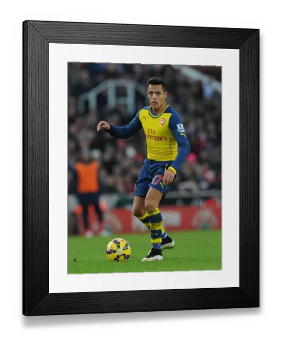 Framed Print : Alexis Sanchez in Action: Arsenal vs Stoke City, Premier League 2014-15 Framed Print : Alexis Sanchez in Action: Arsenal vs Stoke City, Premier League 2014-15