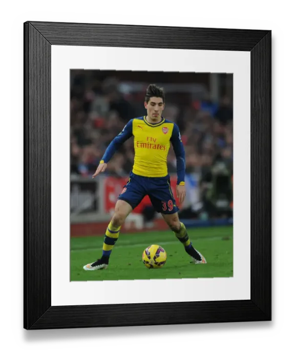 Framed Print : Hector Bellerin in Action: Stoke City vs Arsenal, Premier League 2014-15