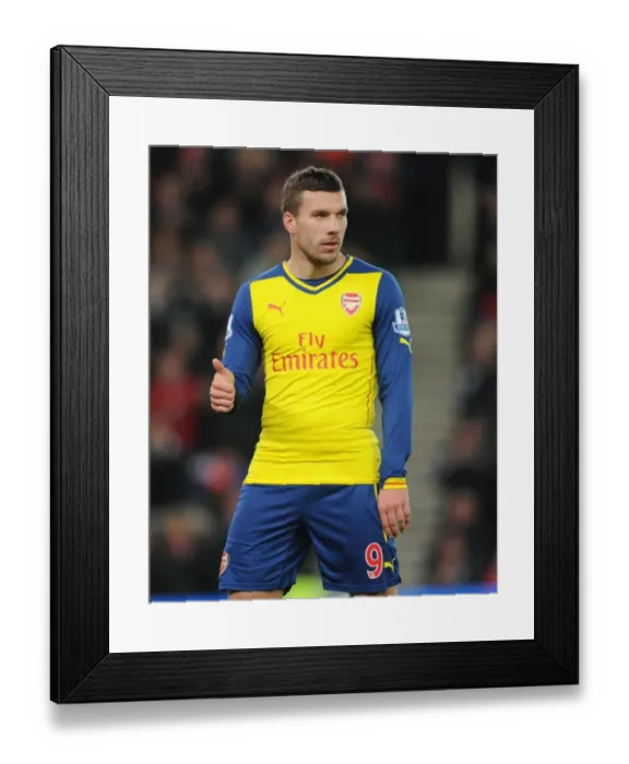 Framed Print : Lukas Podolski's Brilliant Performance at Stoke City (2014-15) Framed Print : Lukas Podolski's Brilliant Performance at Stoke City (2014-15)