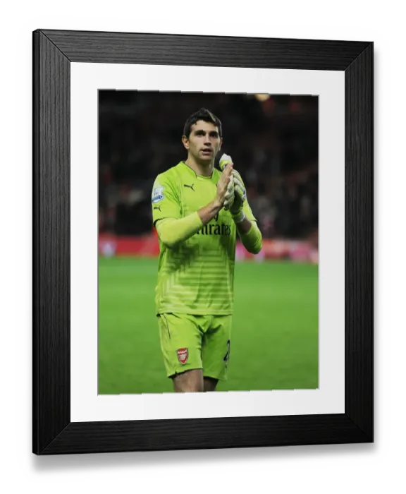 Framed Print : Arsenal's Emiliano Martinez Reacts After Arsenal vs. Southampton, Premier League 2014-15 Framed Print : Arsenal's Emiliano Martinez Reacts After Arsenal vs. Southampton, Premier League 2014-15