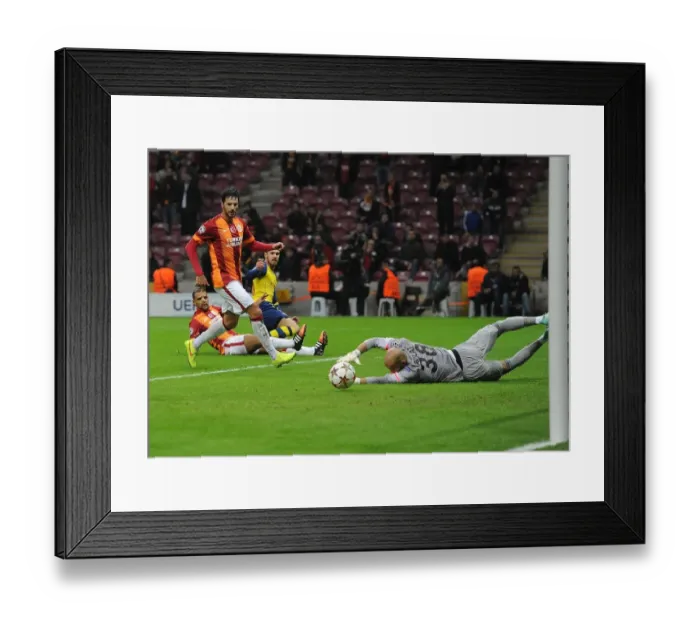 Framed Print : Aaron Ramsey Scores Past Sinan Bolat: Galatasaray vs. Arsenal, UEFA Champions League, Istanbul, Turkey, 2014 Framed Print : Aaron Ramsey Scores Past Sinan Bolat: Galatasaray vs. Arsenal, UEFA Champions League, Istanbul, Turkey, 2014