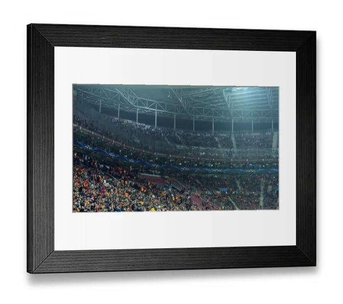 Framed Print : Arsenal Fans in Istanbul: Galatasaray vs Arsenal, UEFA Champions League, 2014