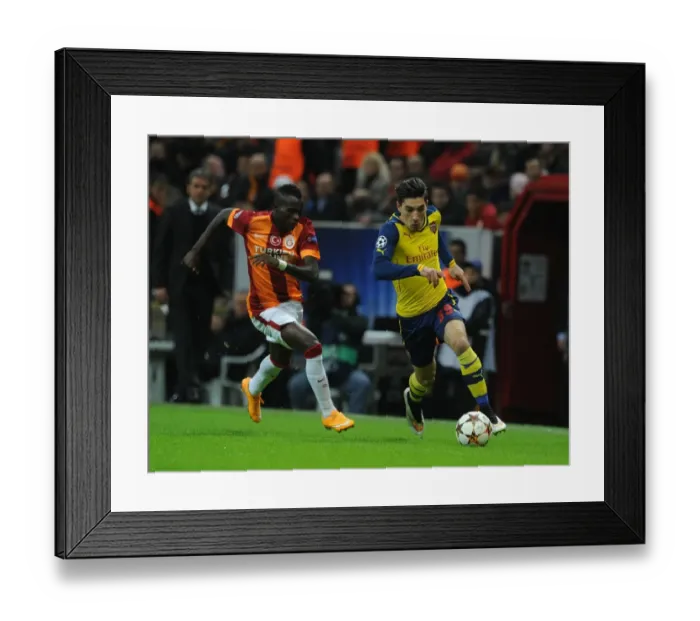 Framed Print : Hector Bellerin vs Bruma: Clash of Wings in the UEFA Champions League