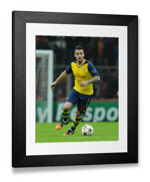 Framed Print : Arsenal's Mathieu Debuchy in Action against Galatasaray, Istanbul 2014, UEFA Champions League