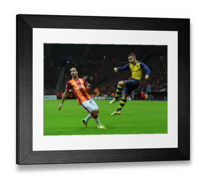 Framed Print : Lukas Podolski Scores First Goal: Galatasaray vs. Arsenal, UEFA Champions League, Istanbul, 2014 Framed Print : Lukas Podolski Scores First Goal: Galatasaray vs. Arsenal, UEFA Champions League, Istanbul, 2014