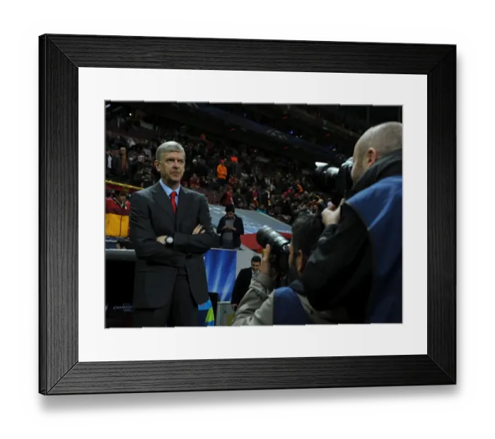 Framed Print : Arsene Wenger: Arsenal Manager Ahead of Galatasaray Clash in UEFA Champions League, Istanbul, 2014