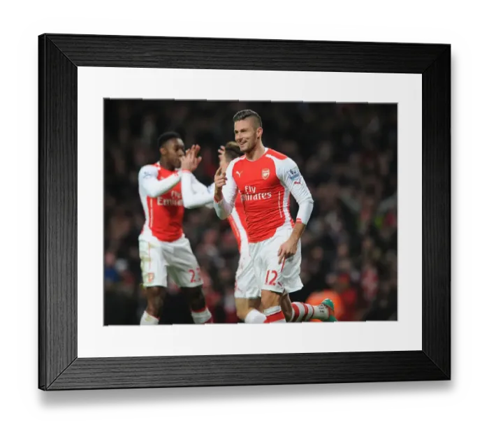 Framed Print : Olivier Giroud's Goal: Arsenal vs Newcastle United, Premier League 2014 / 15