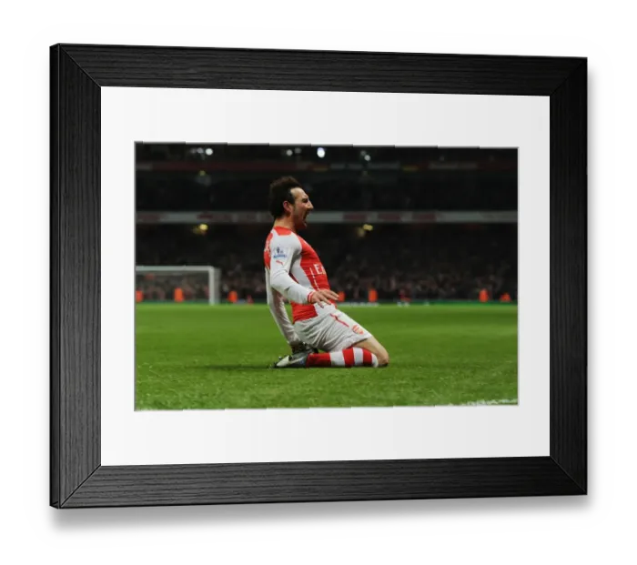 Framed Print : Arsenal's Santi Cazorla Scores Second Goal vs. Newcastle United (2014 / 15) Framed Print : Arsenal's Santi Cazorla Scores Second Goal vs. Newcastle United (2014 / 15)