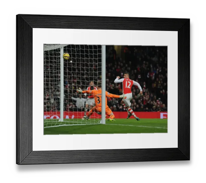 Framed Print : Giroud Scores the Third: Arsenal vs. Newcastle United, Premier League 2014 / 15