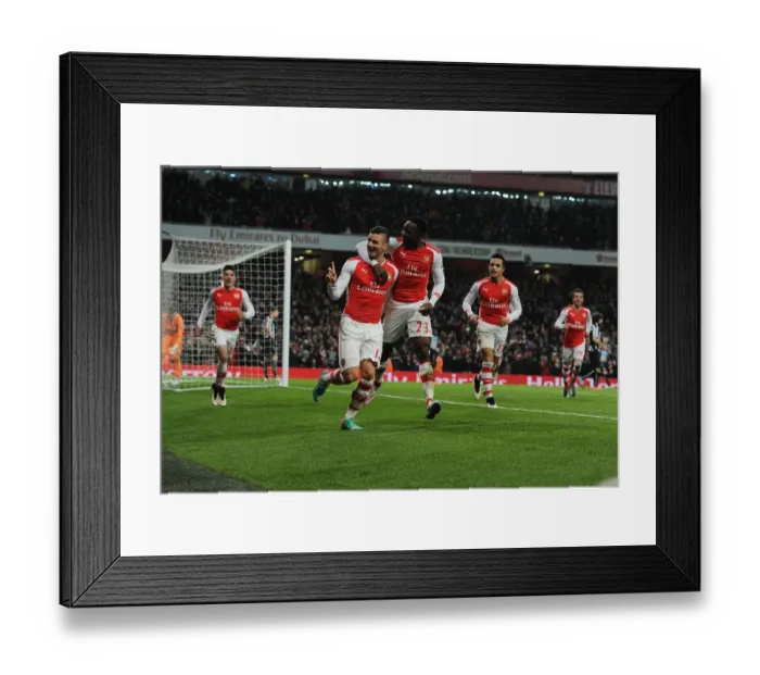 Framed Print : Arsenal Triumph: Giroud and Welbeck's Goal Celebration vs. Newcastle United (2014 / 15) Framed Print : Arsenal Triumph: Giroud and Welbeck's Goal Celebration vs. Newcastle United (2014 / 15)