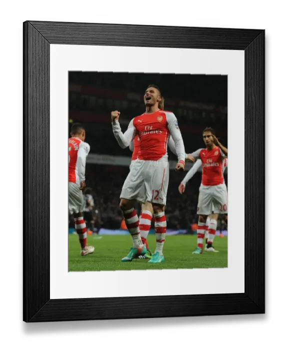 Framed Print : Arsenal's Olivier Giroud Celebrates Goal Against Newcastle United in 2014 / 15 Premier League Framed Print : Arsenal's Olivier Giroud Celebrates Goal Against Newcastle United in 2014 / 15 Premier League