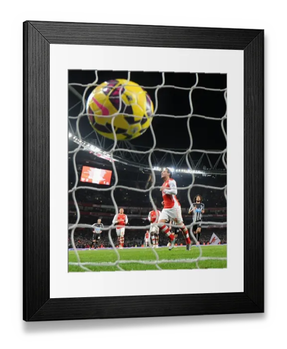 Framed Print : Santi Cazorla's Brace: Arsenal's Winning Moment Against Newcastle United (December 2014)