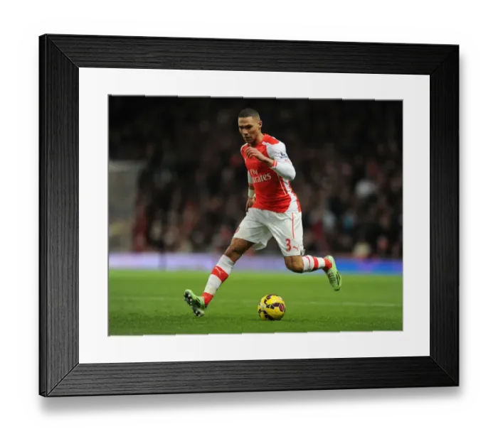 Framed Print : Arsenal vs Newcastle United: Kieran Gibbs in Action at the Emirates Stadium (Premier League 2014 / 15)