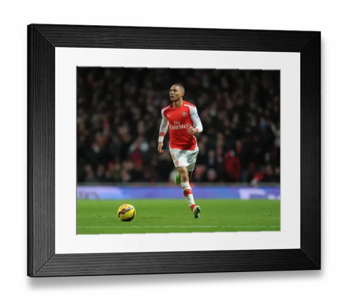Framed Print : Arsenal's Kieran Gibbs in Action During the Arsenal vs. Newcastle United Premier League Match, 2014 / 15