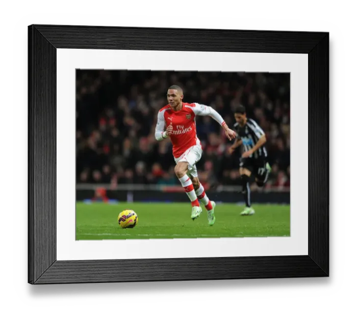 Framed Print : Arsenal's Kieran Gibbs in Action Against Newcastle United (Premier League 2014 / 15)