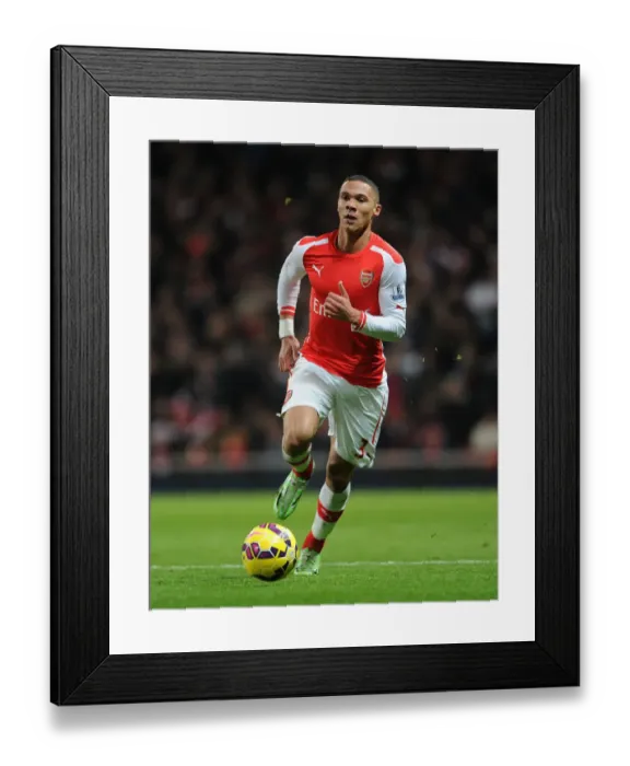Framed Print : Arsenal's Kieran Gibbs in Action Against Newcastle United, 2014 / 15 Premier League