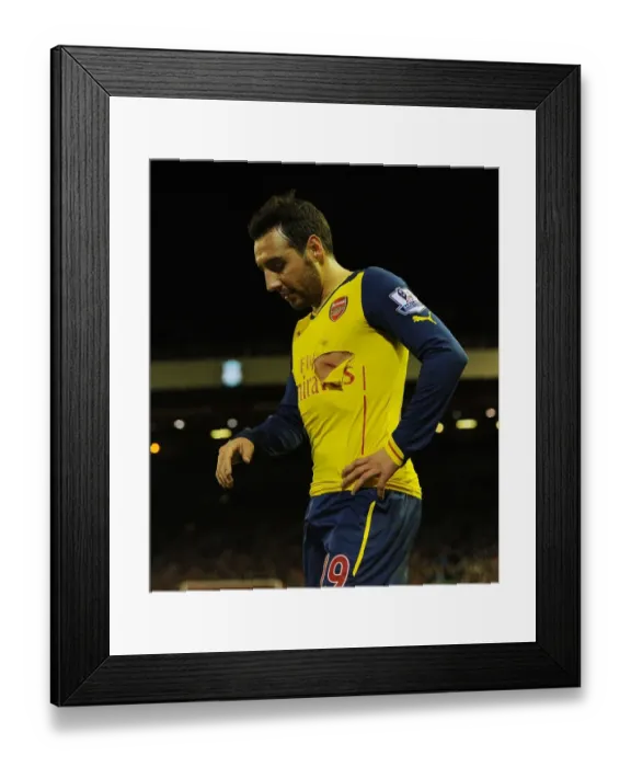 Framed Print : Santi Cazorla Faces Liverpool: Arsenal vs. Liverpool, Premier League 2014 / 15