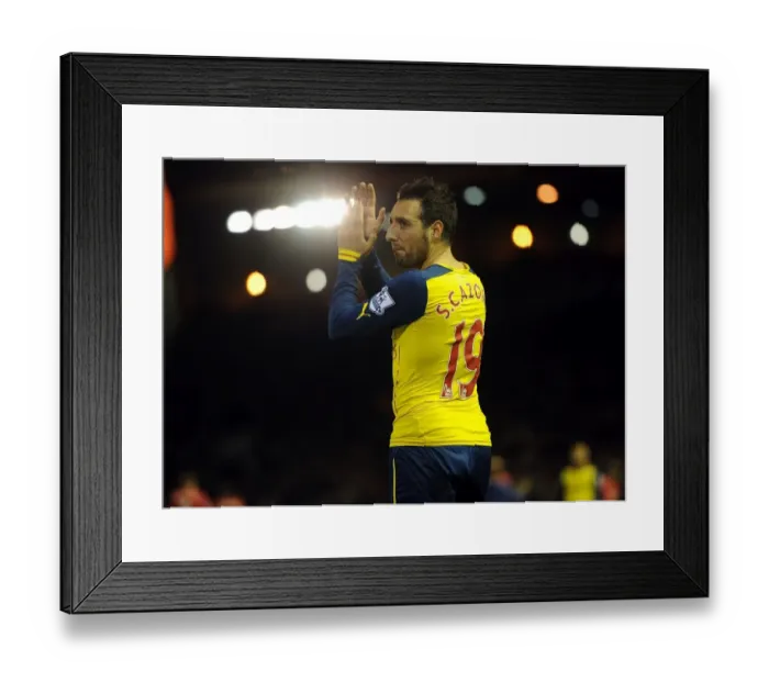 Framed Print : Santi Cazorla: Arsenal Star Prepares for Liverpool Showdown, Premier League 2014 / 15