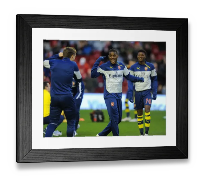 Framed Print : Joel Campbell Before Liverpool vs Arsenal Premier League Clash (2014 / 15)