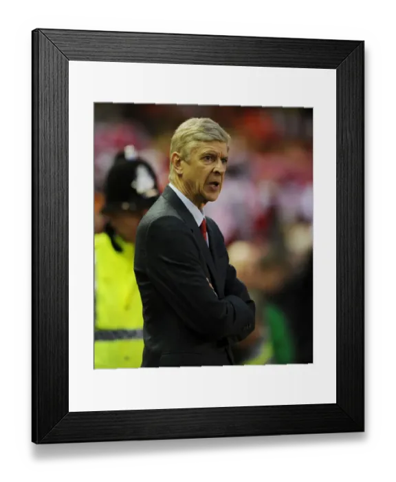 Framed Print : Arsene Wenger at Anfield: Liverpool vs Arsenal, Premier League 2014 / 15 Framed Print : Arsene Wenger at Anfield: Liverpool vs Arsenal, Premier League 2014 / 15