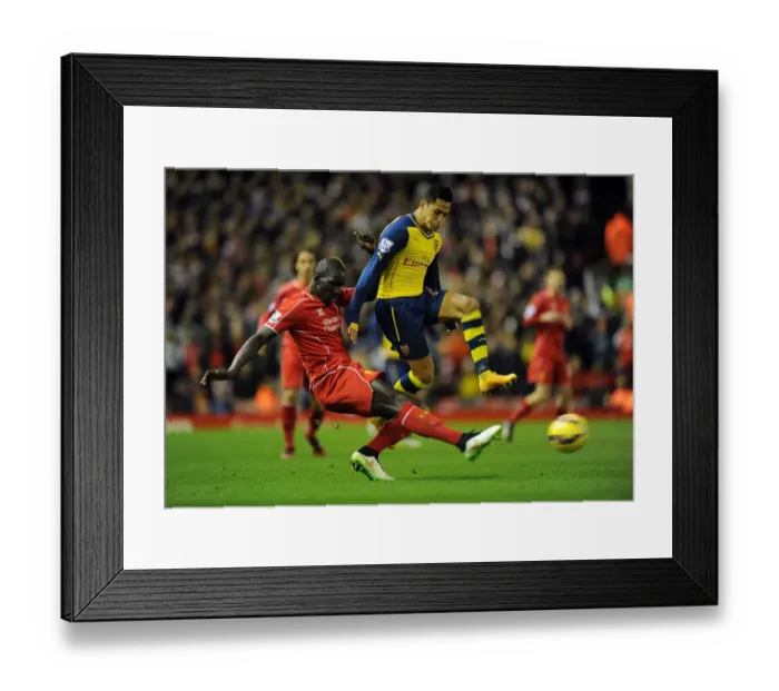 Framed Print : Premier League Showdown: Sanchez vs. Sakho - Arsenal vs. Liverpool Framed Print : Premier League Showdown: Sanchez vs. Sakho - Arsenal vs. Liverpool