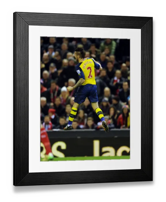 Framed Print : Debuchy Strikes First: Liverpool vs. Arsenal, Premier League 2014 / 15