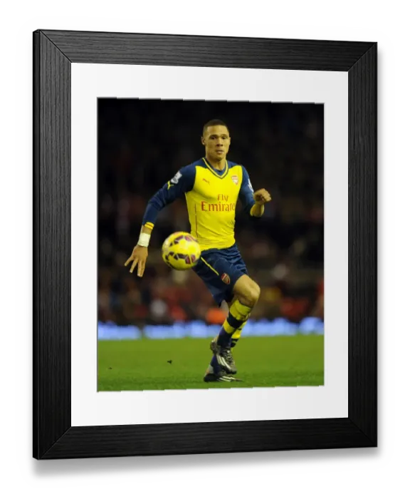 Framed Print : Arsenal's Kieran Gibbs Faces Off Against Liverpool at Anfield (2014 / 15 Premier League) Framed Print : Arsenal's Kieran Gibbs Faces Off Against Liverpool at Anfield (2014 / 15 Premier League)